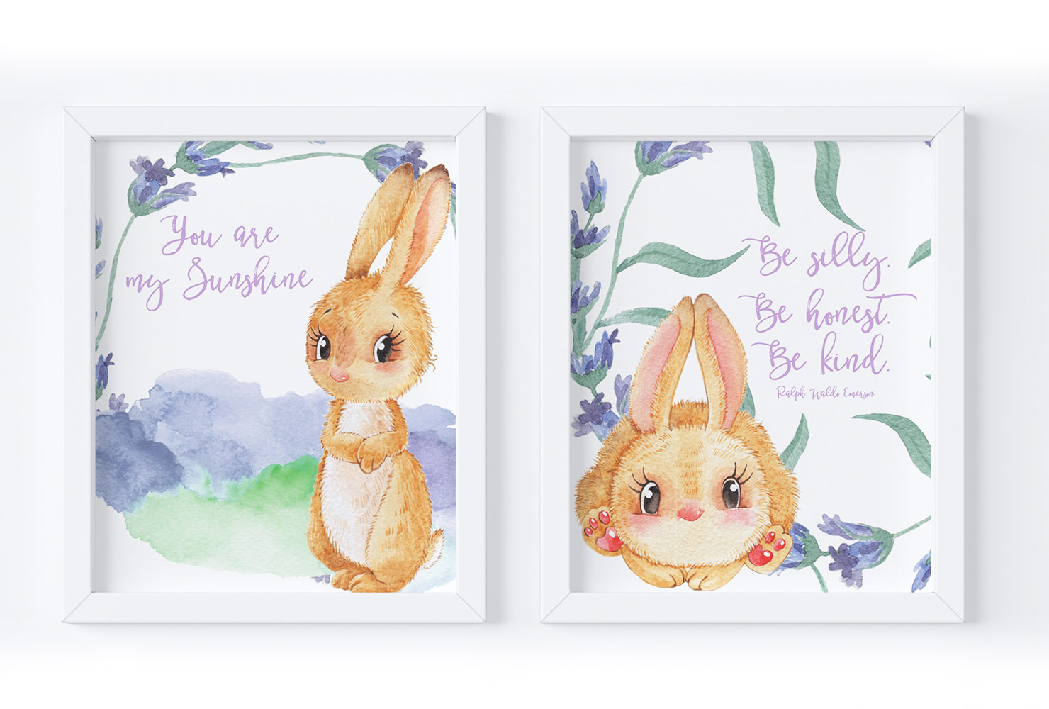 baby gifts girls bunny wall printables