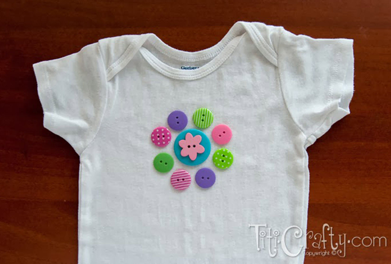 baby gifts girls decorative button onesie