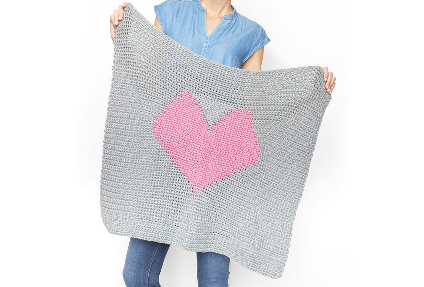 baby gifts girls knit heart blanket
