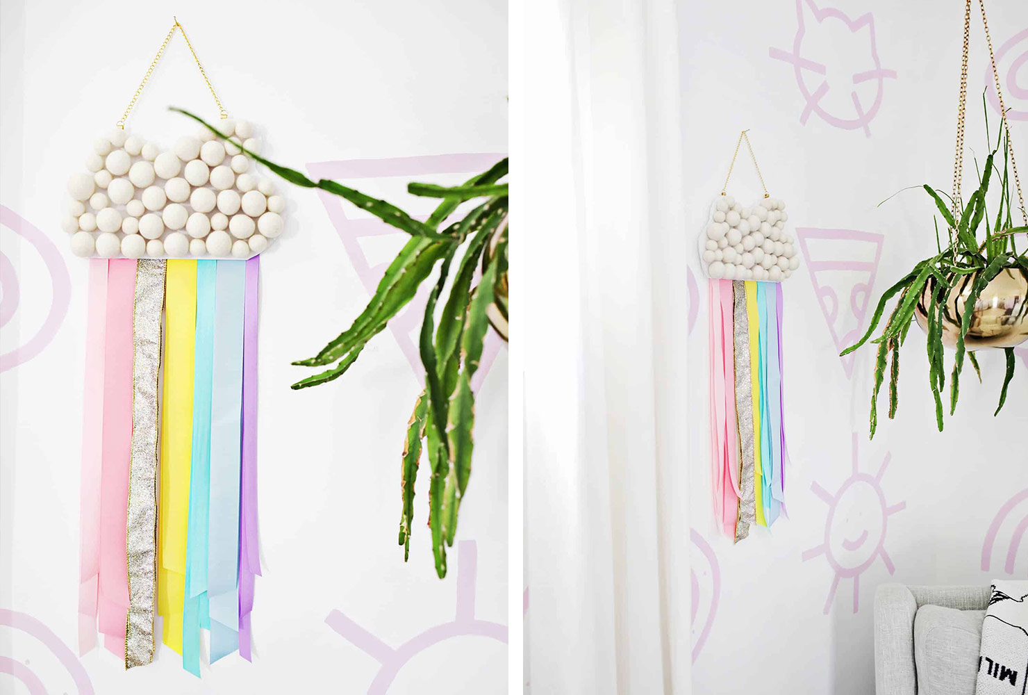 baby gifts girls rainbow wall hanging