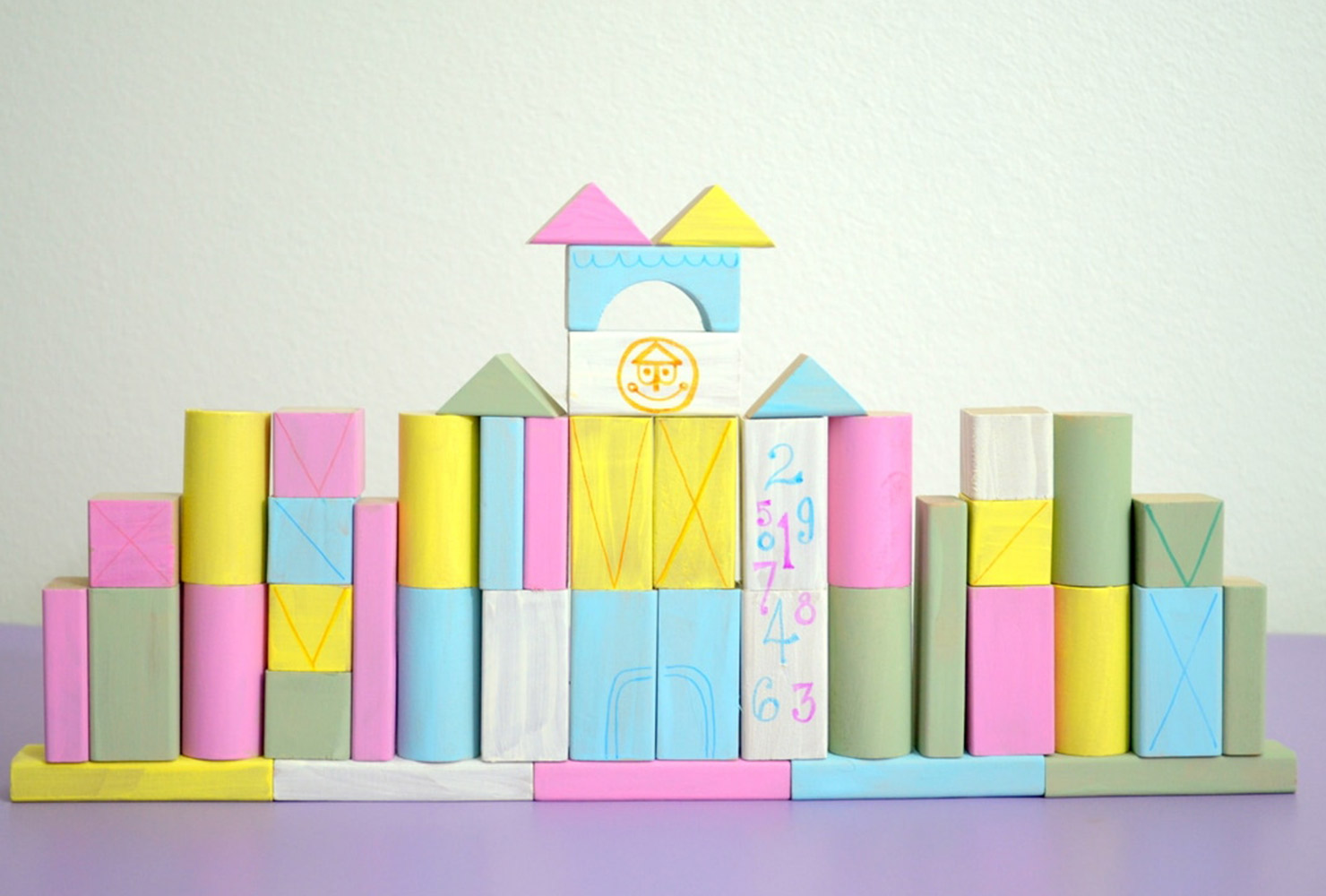 baby gifts girls rainbow wooden blocks