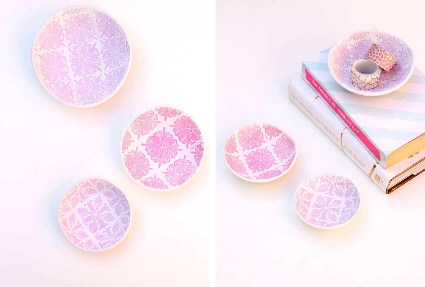 birthday gift ideas stamped clay bowls