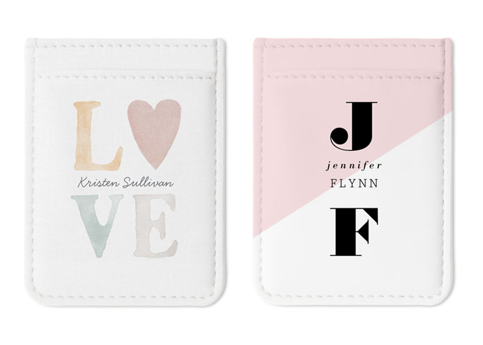 Custom phone card holders.