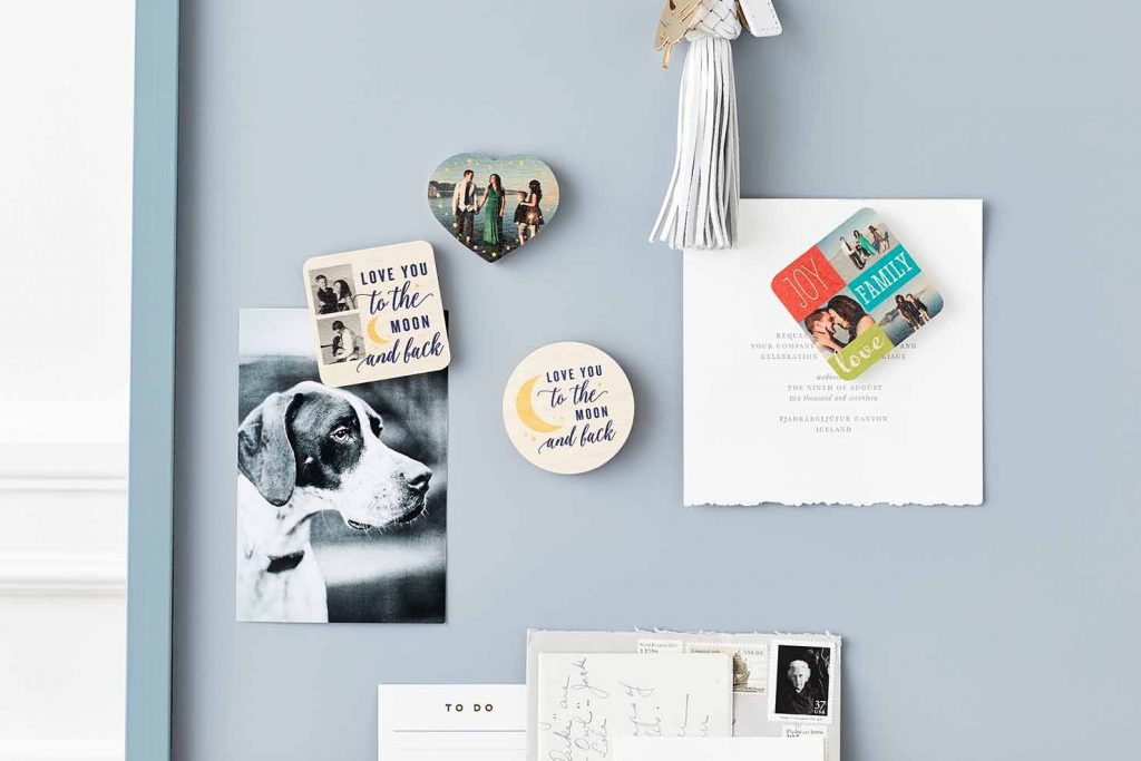 custom photo magnets hanging photos