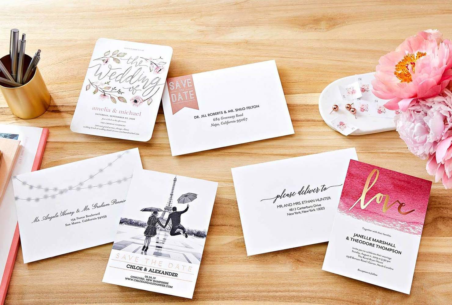 pink and black wedding festive fonts