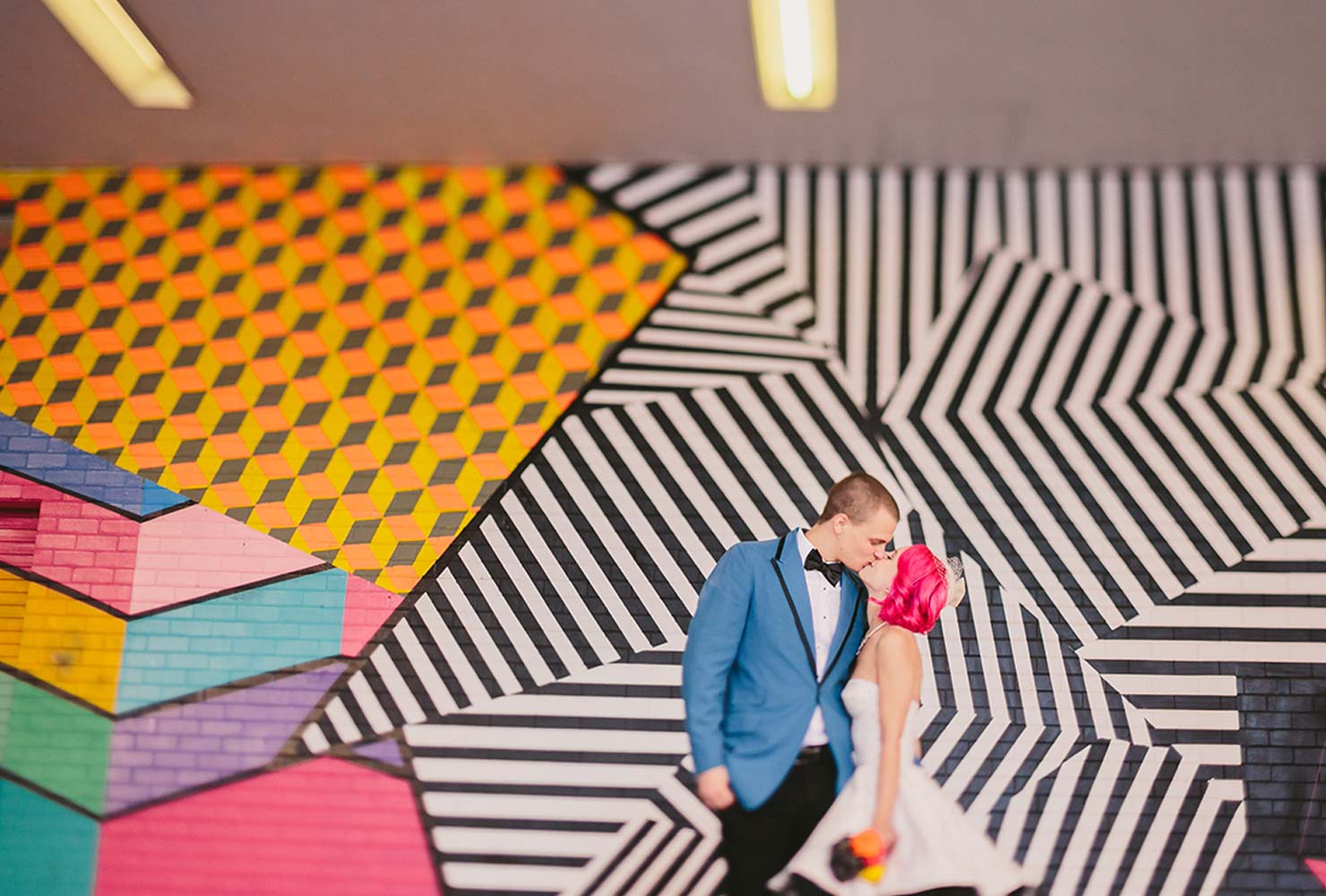 pink and black wedding find your photo