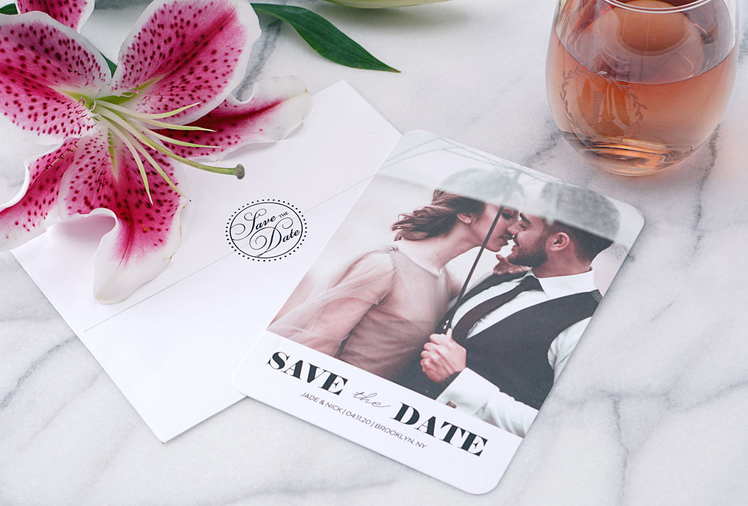 pink and black wedding frame your photo