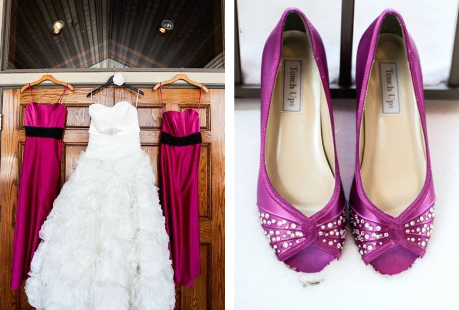 pink and black wedding fun with fuchsia