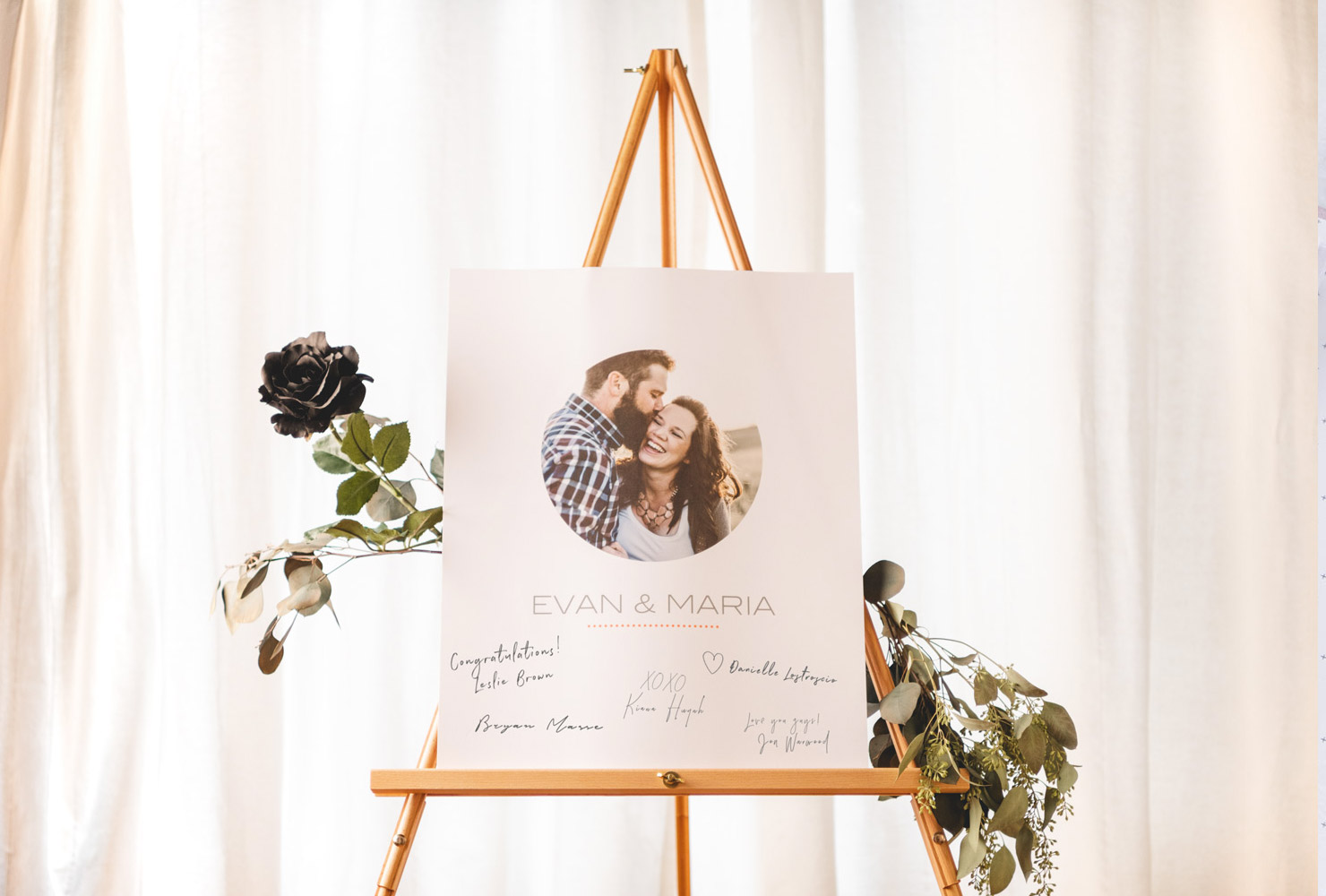 pink and black wedding guest messages