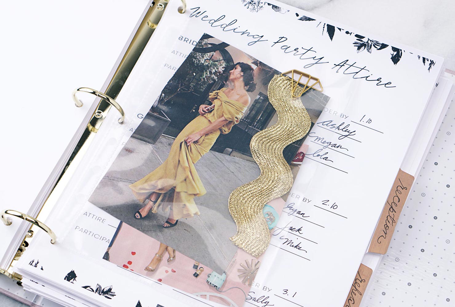 pink and black wedding inspiration pages