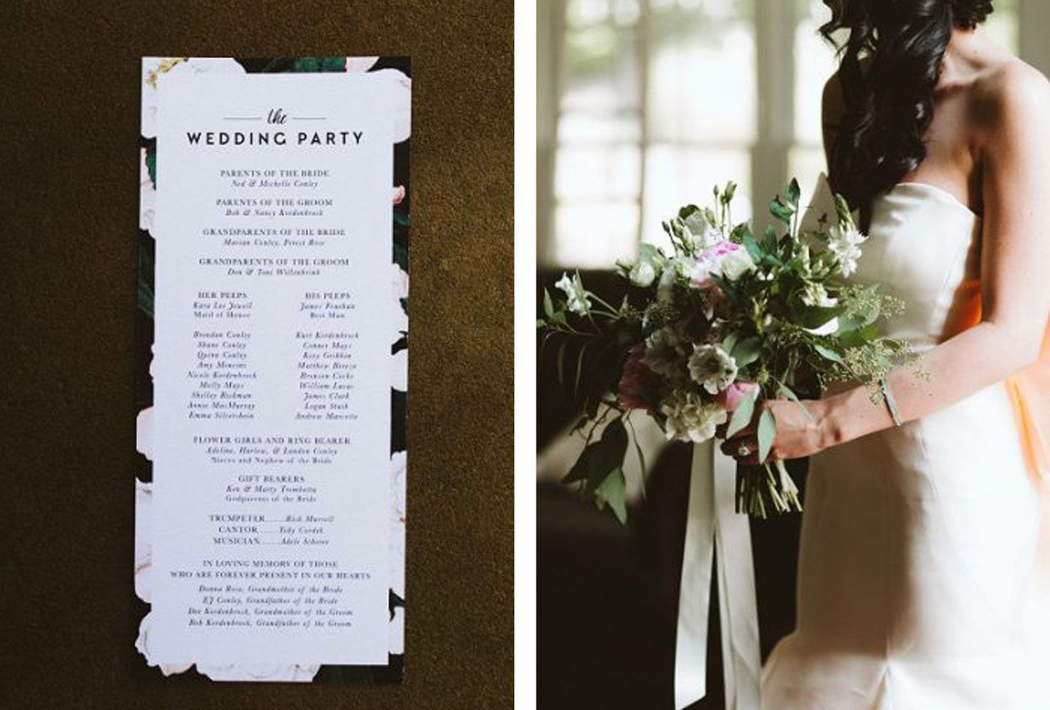 pink and black wedding richly romantic