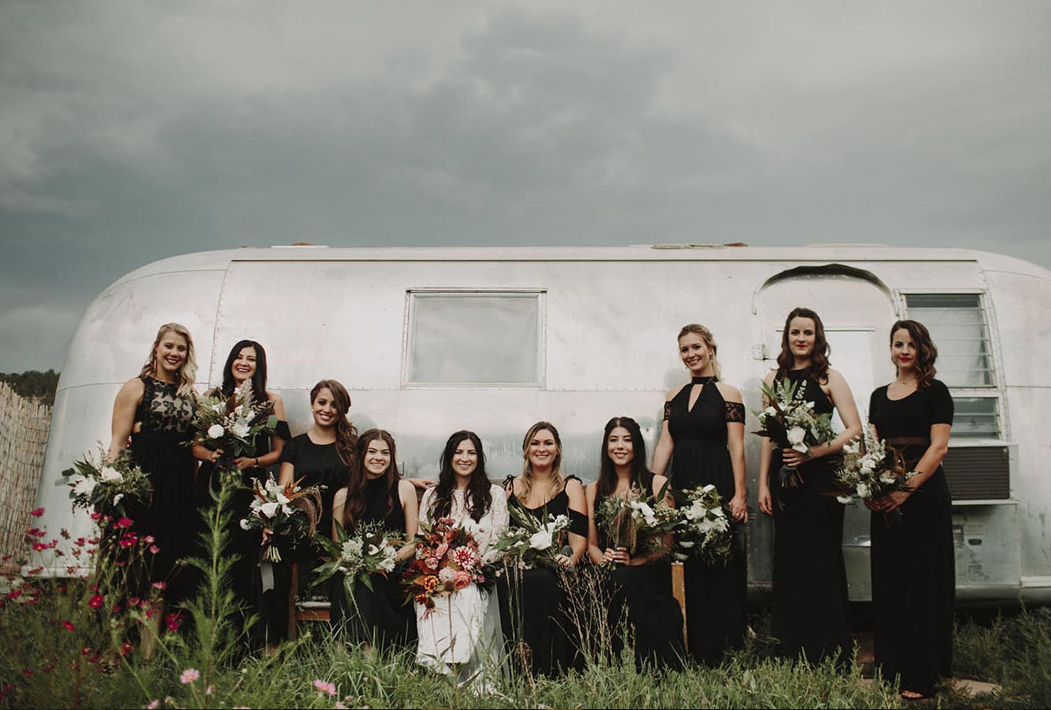 pink and black wedding rustic and modern2