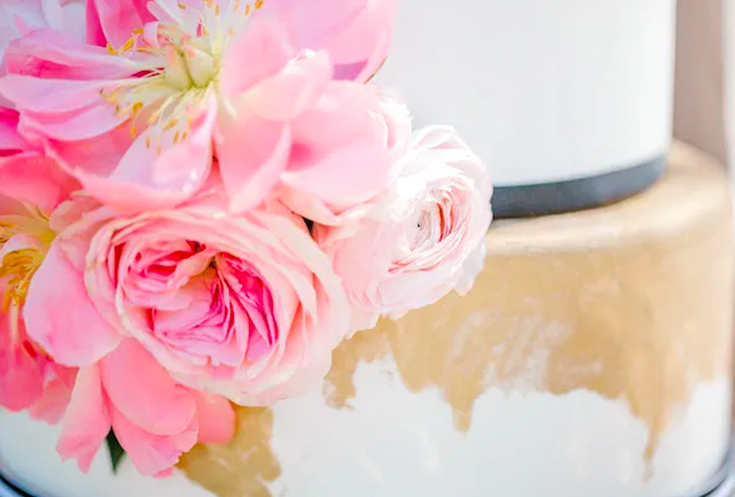 pink and black wedding versatile peonies
