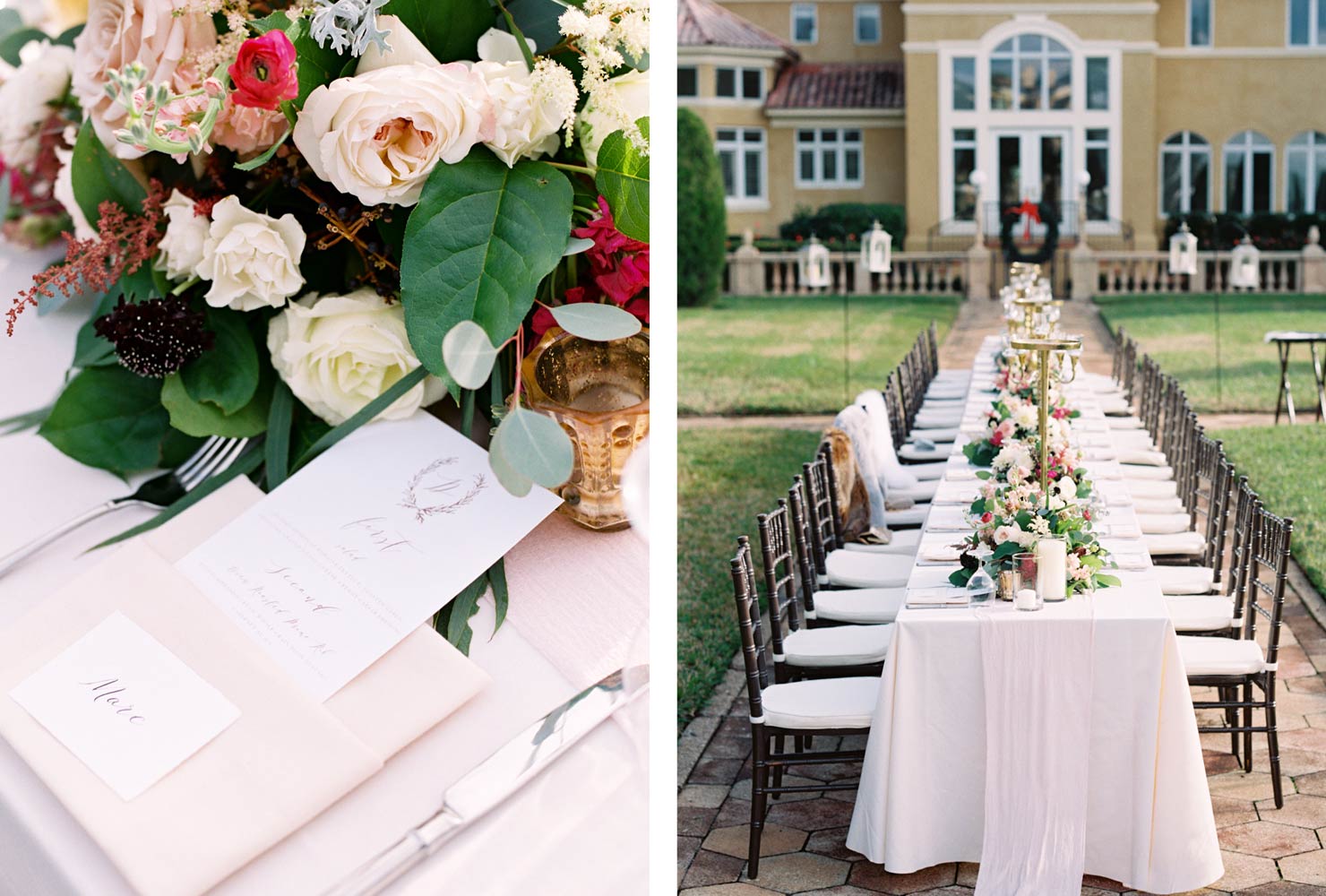 pink and black wedding warm winter weddings
