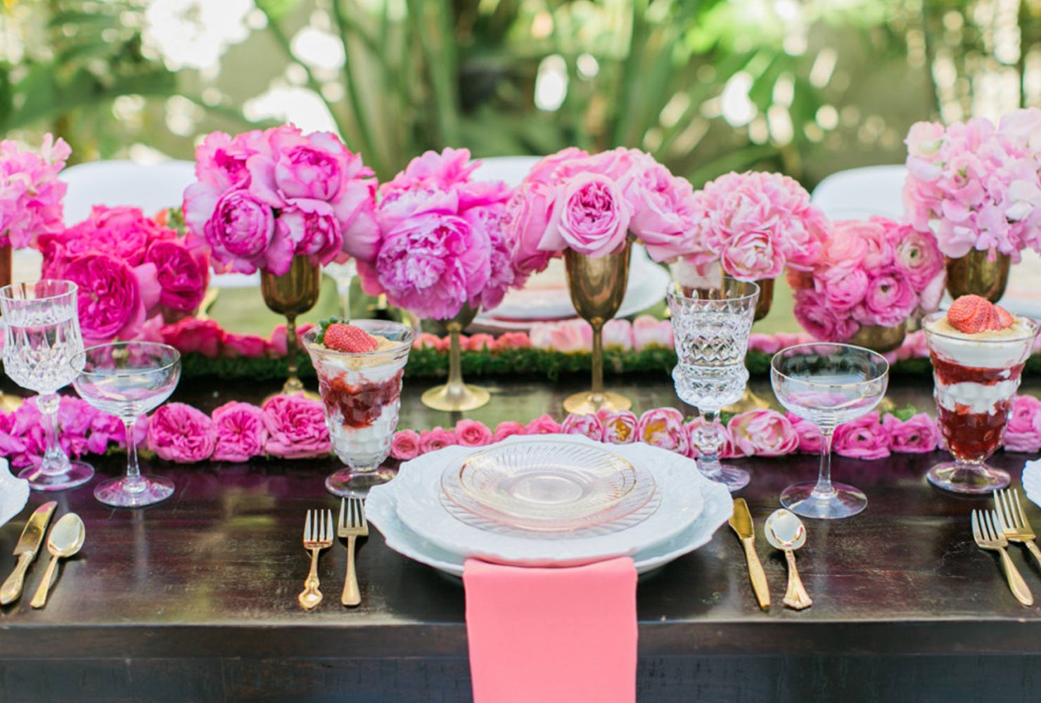pink and gold wedding brilliant blush