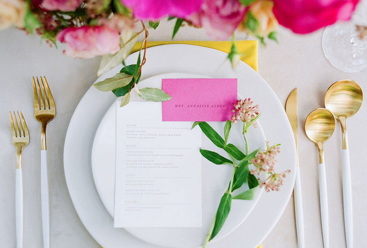 pink and gold wedding garden party