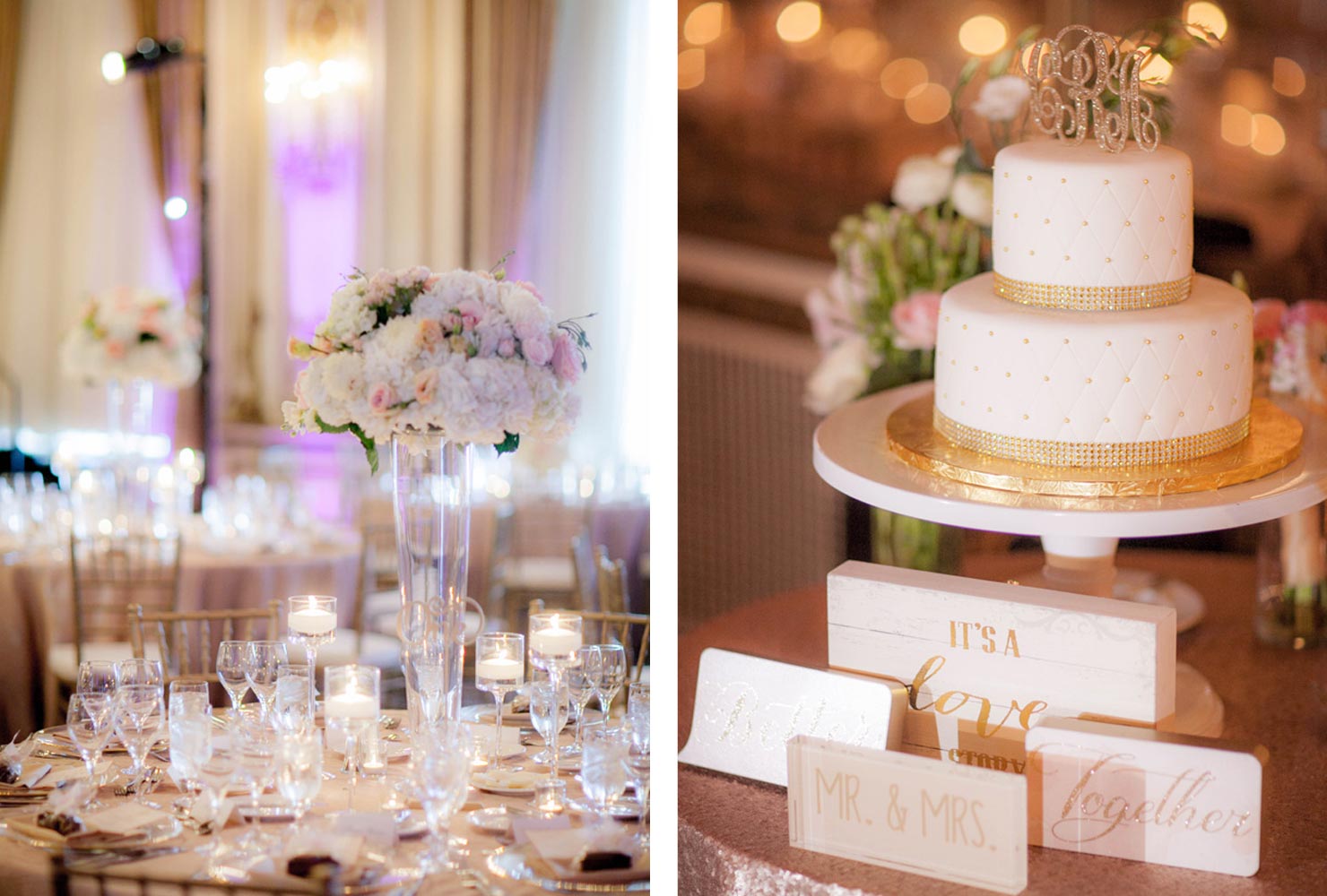 pink and gold wedding golden grandeur