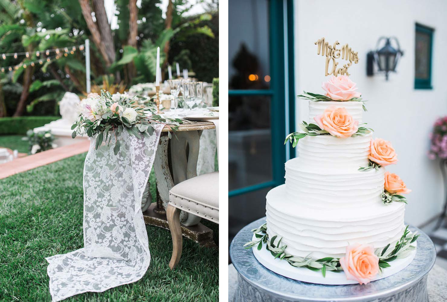 pink and gold wedding lovely lace