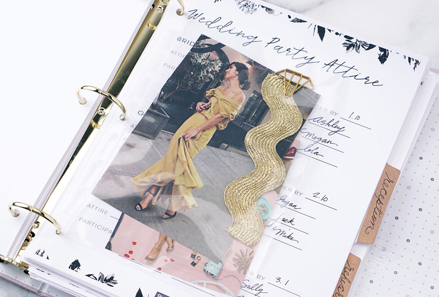 pink and gold wedding pull inspiration