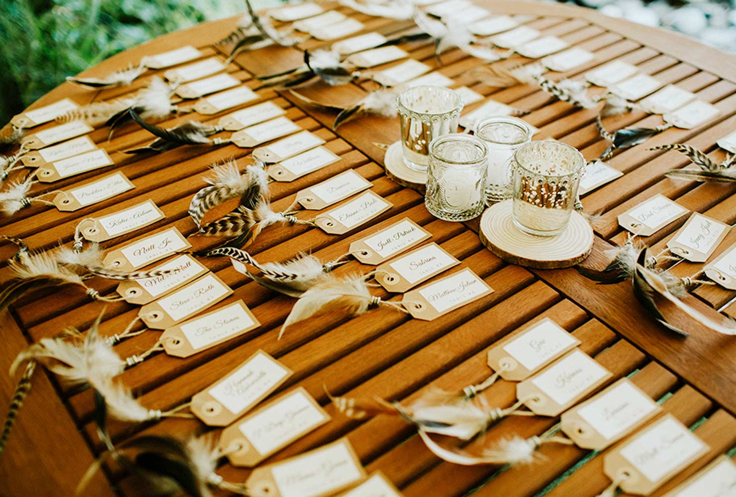wedding place card ideas bohemian flair