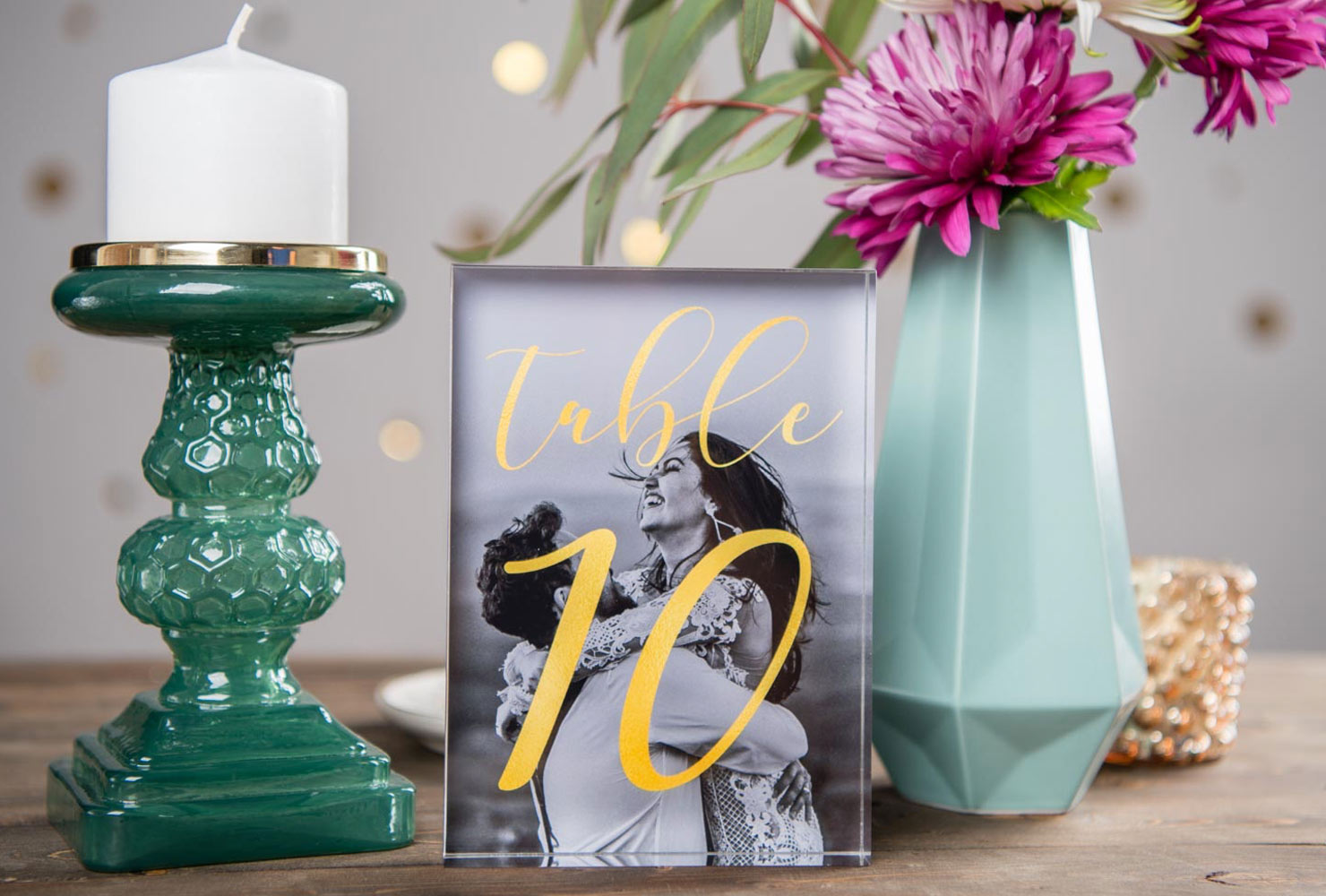 wedding place card ideas glass block photos