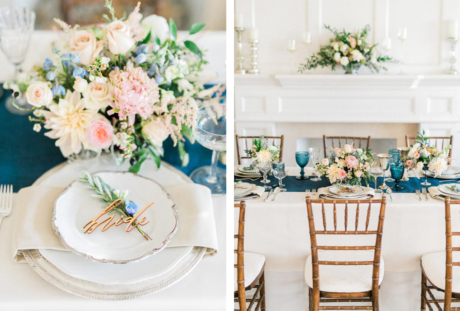 wedding place card ideas layer with flowers