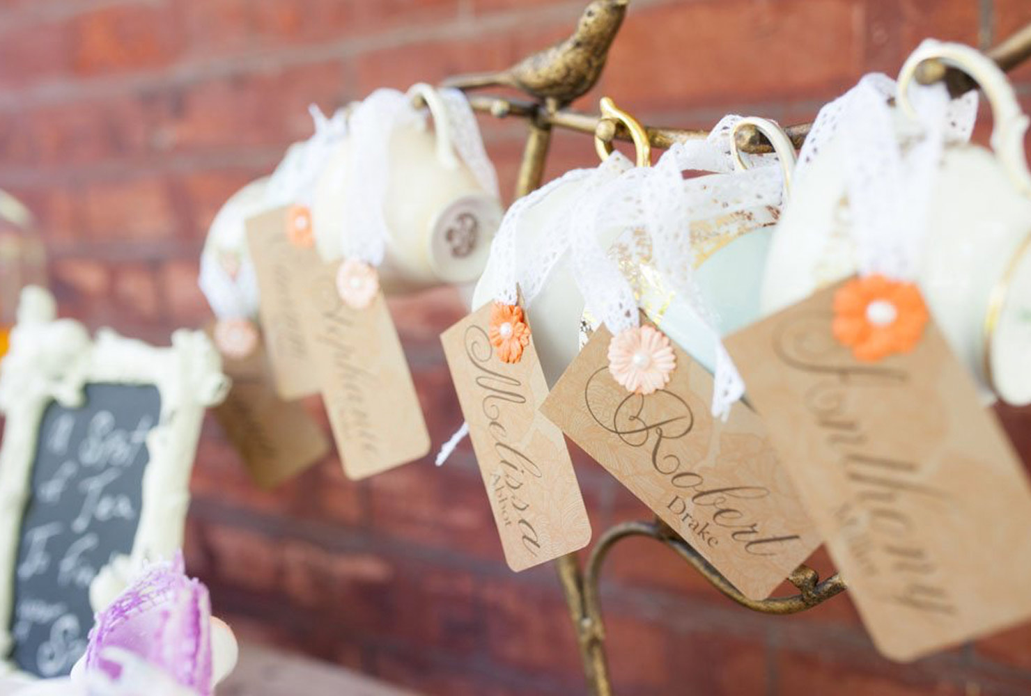 wedding place card ideas lovely in lace