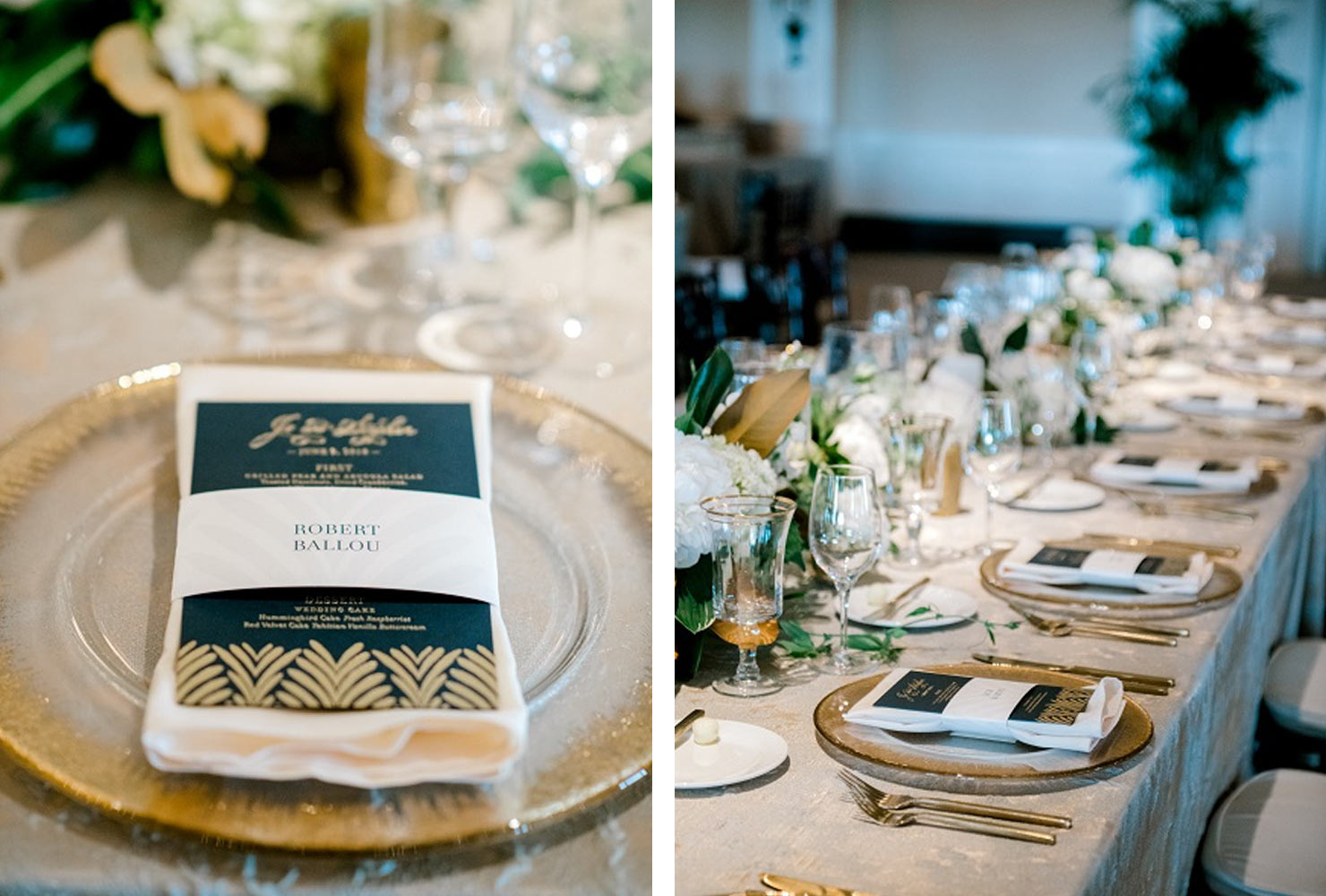 wedding place card ideas menu display