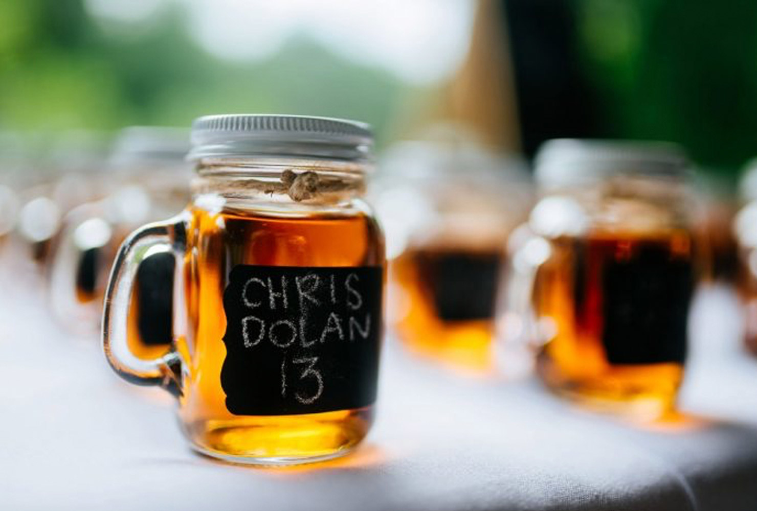 wedding place card ideas mini mason jars
