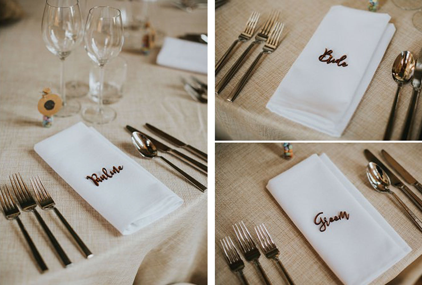 wedding place card ideas rustic simplicity