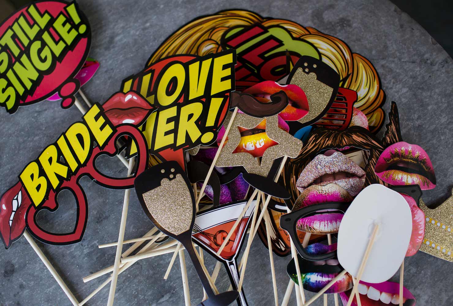wedding scrapbook ideas photo booth props