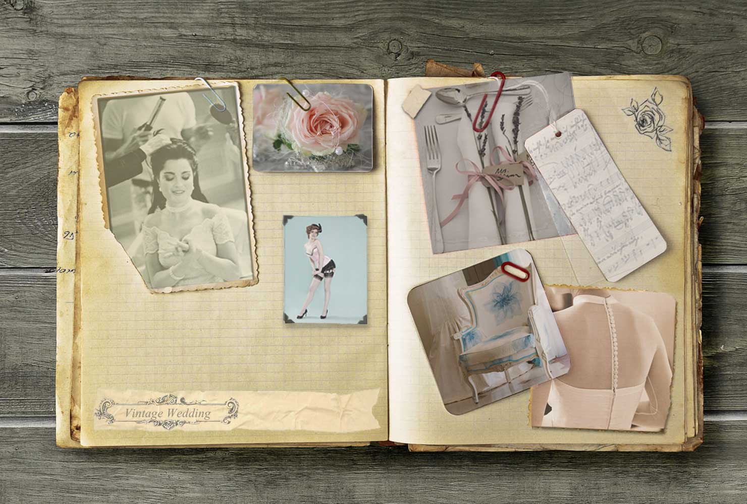 wedding scrapbook ideas vintage glam