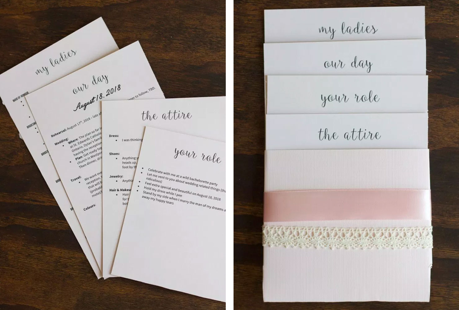 wedding scrapbook ideas wedding schedule