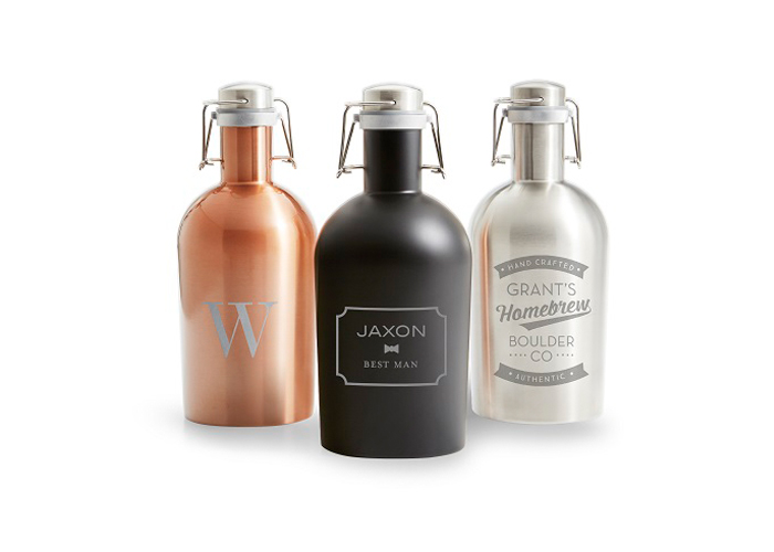 A set of custom growlers for a gift idea.