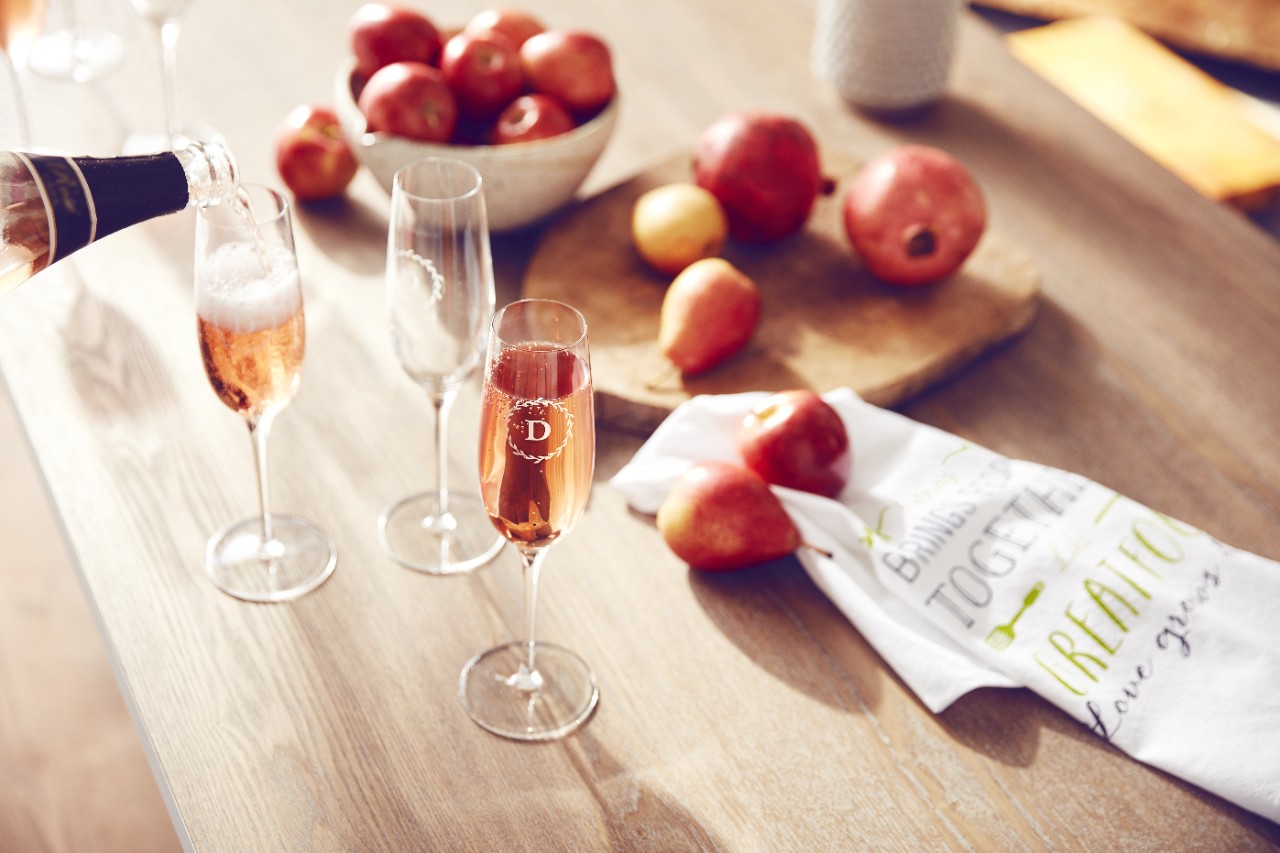 custom champagne glass flute