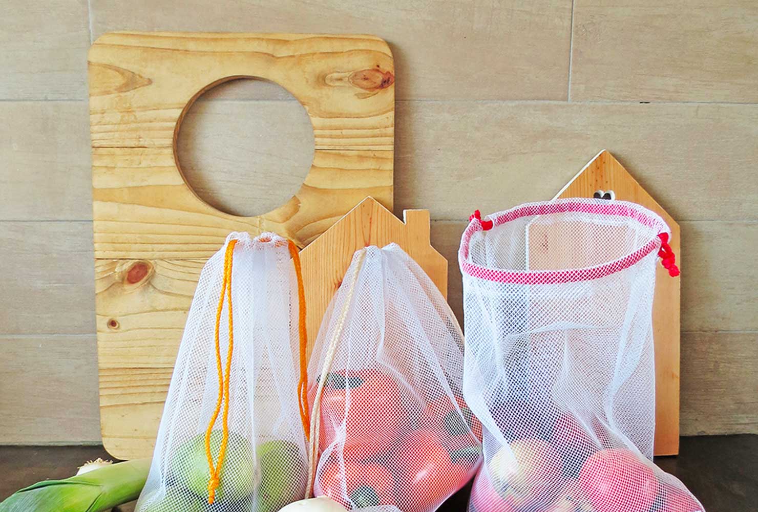 Mesh veggie bags.