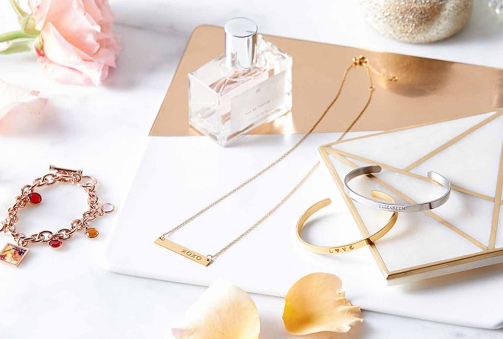 Engraved jewelry for women.