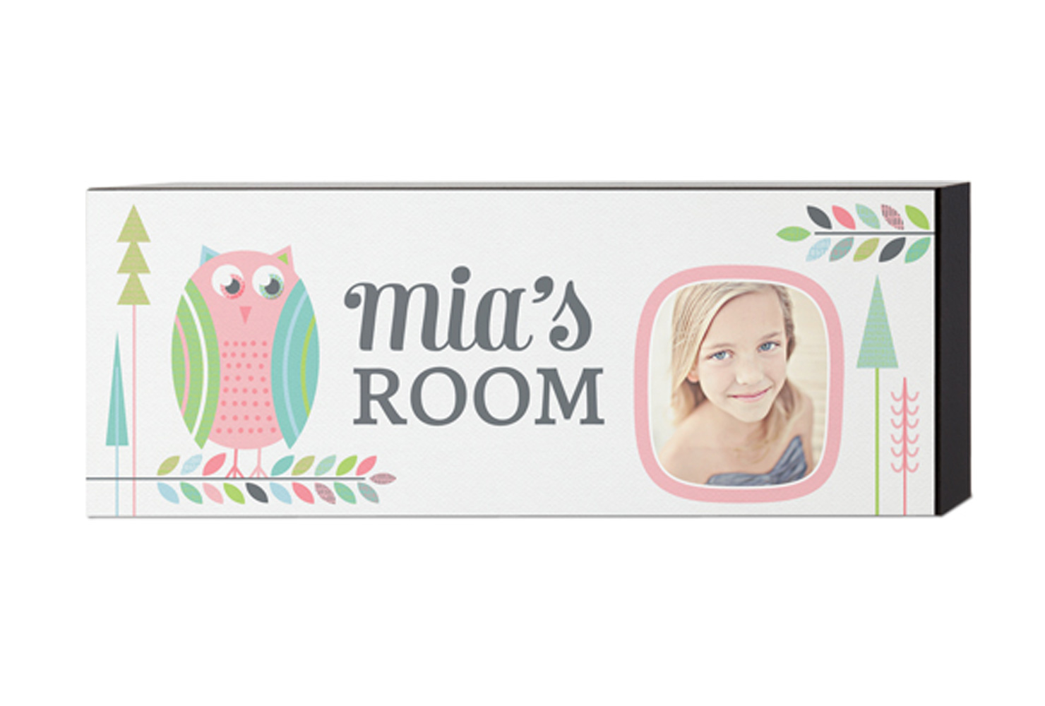 Custom name plaque for little girl's room.