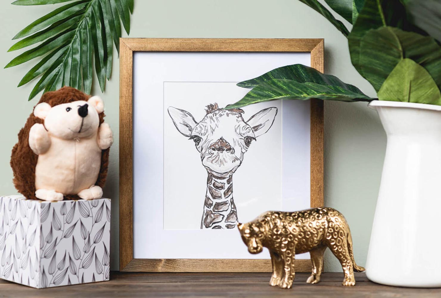 Kids animal room decor.