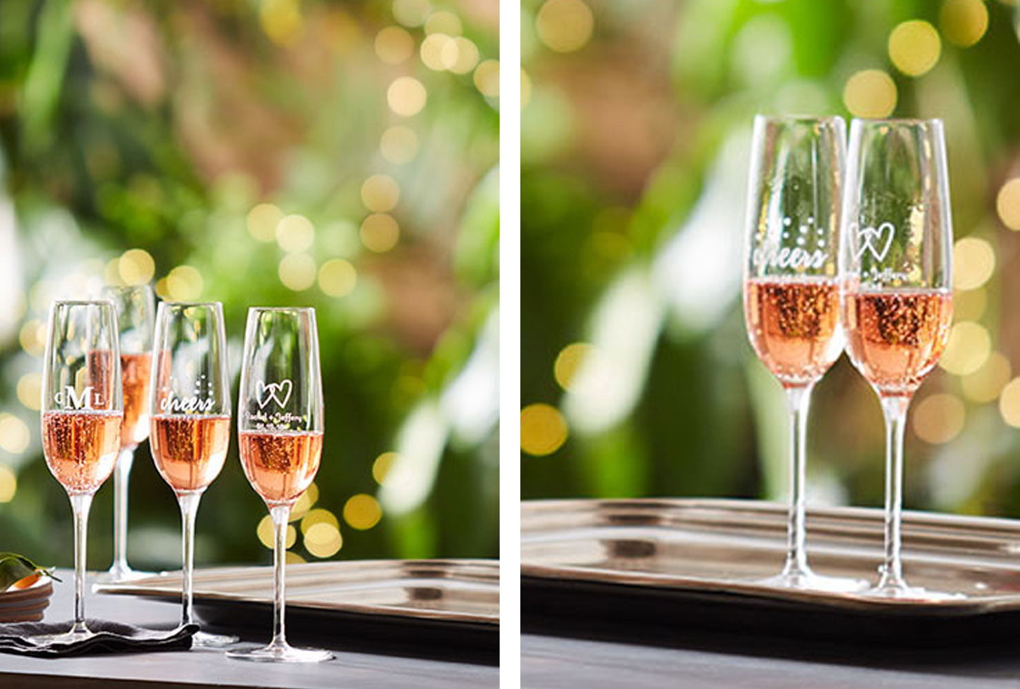 Champagne flutes.