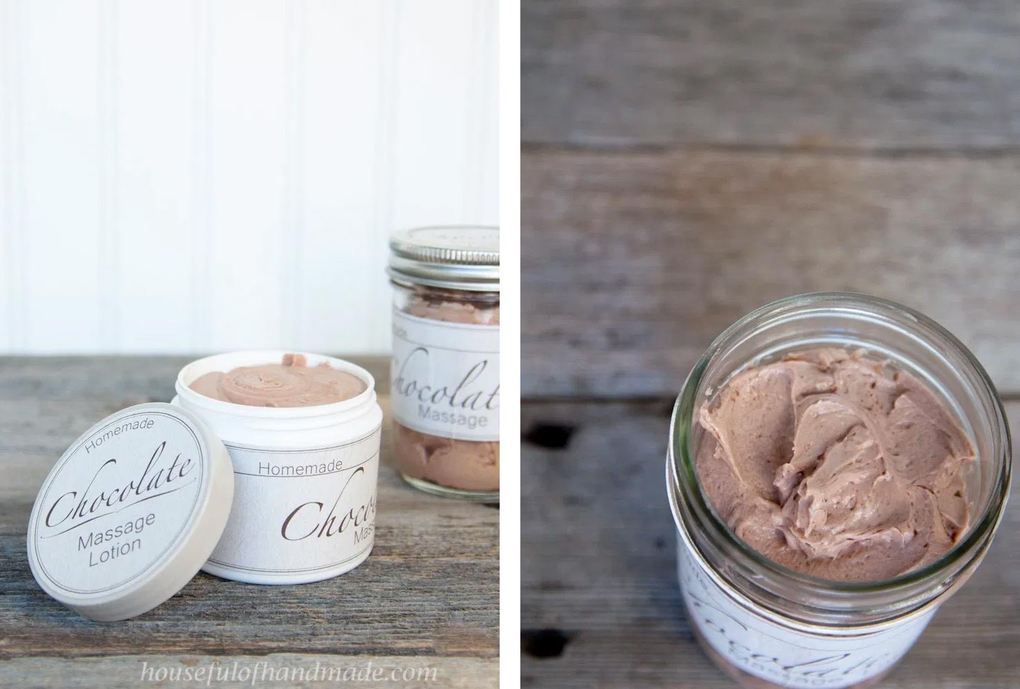 Chocolate massage lotion.