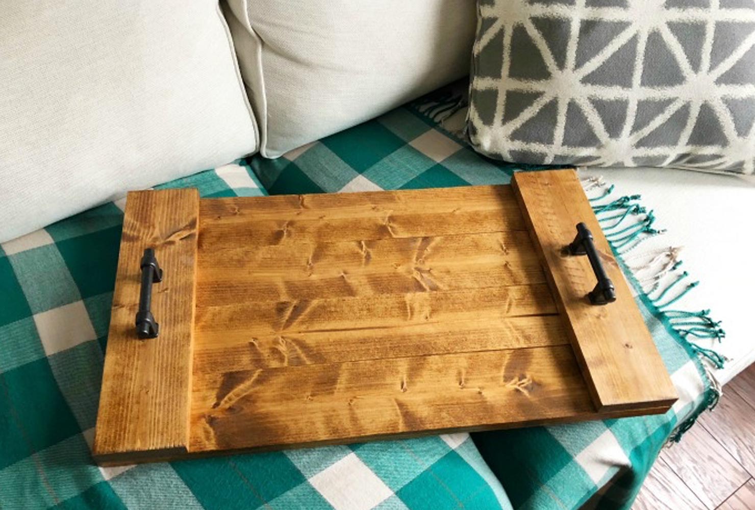 Farmhouse serving tray.