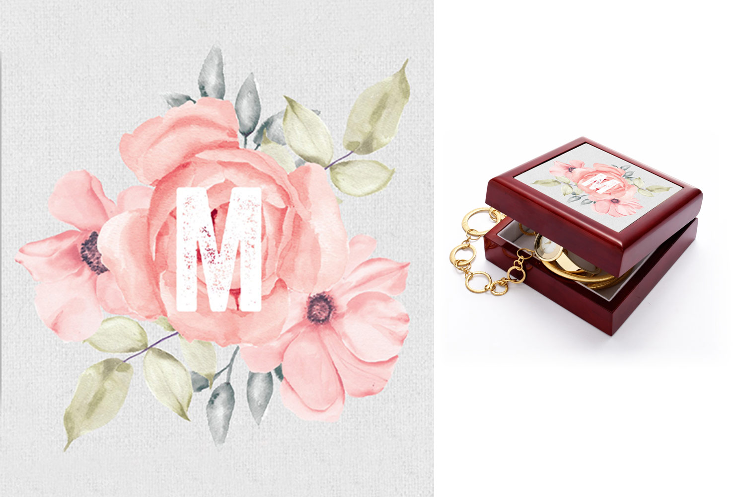 Floral keepsake box.