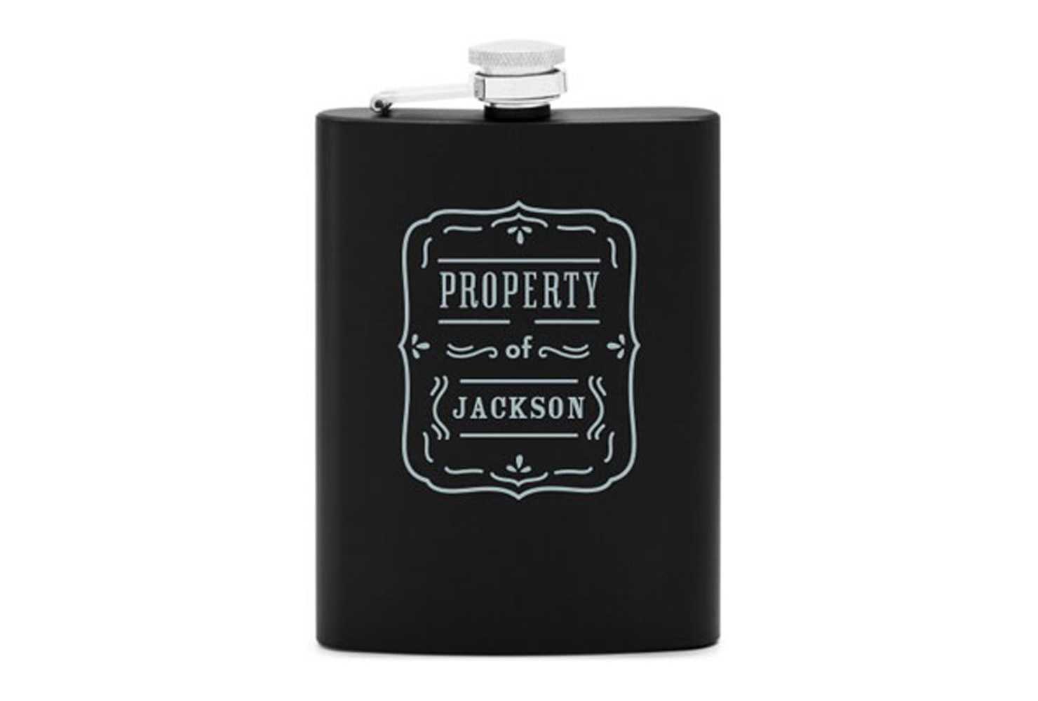 Black flask.