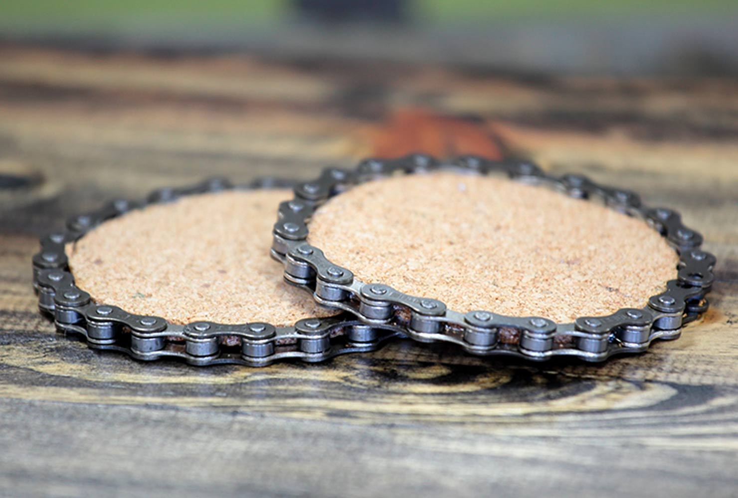 Cork coasters.