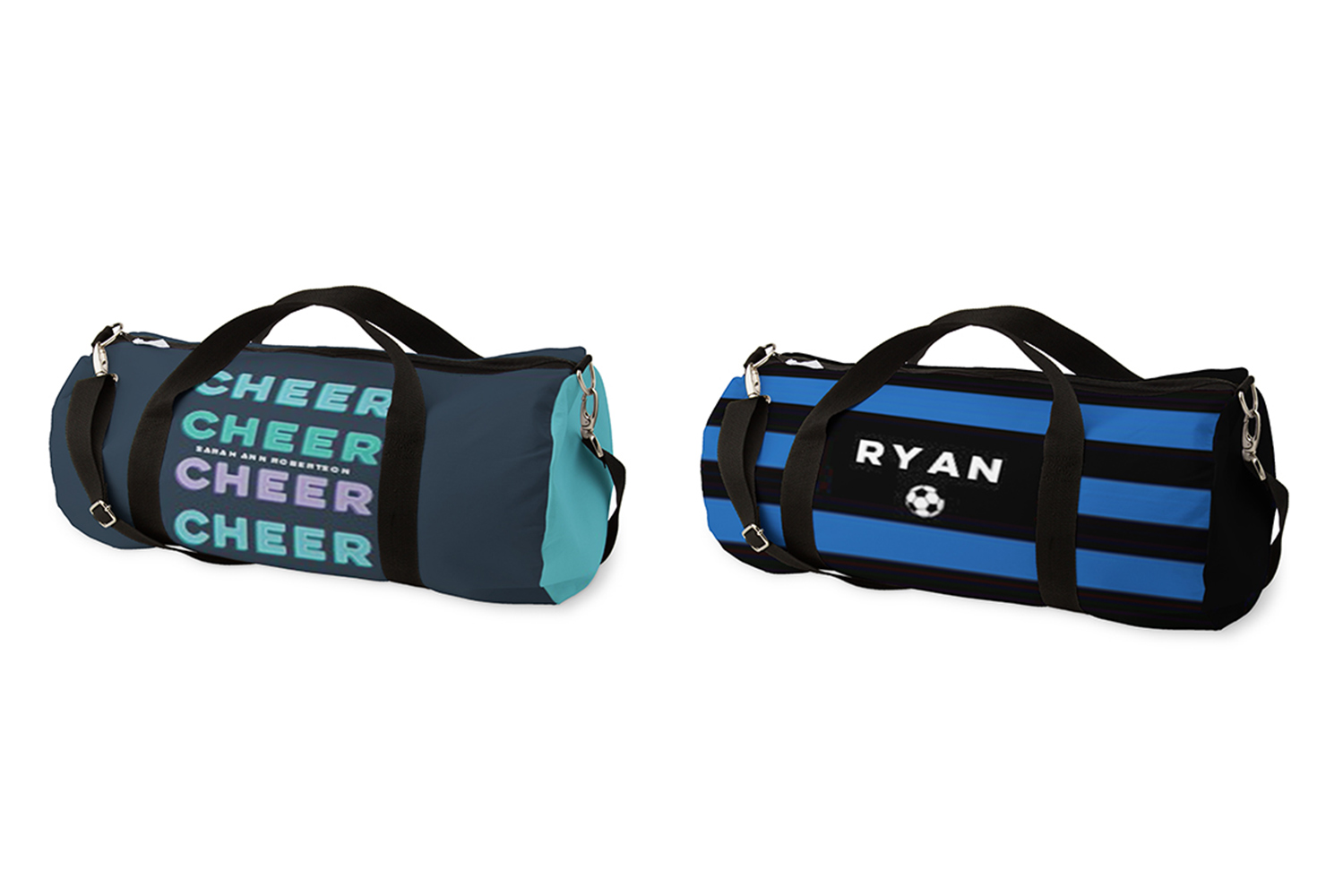 Duffle bags.