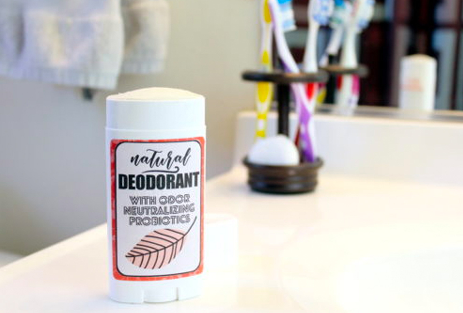 Tube of natural deoderant.