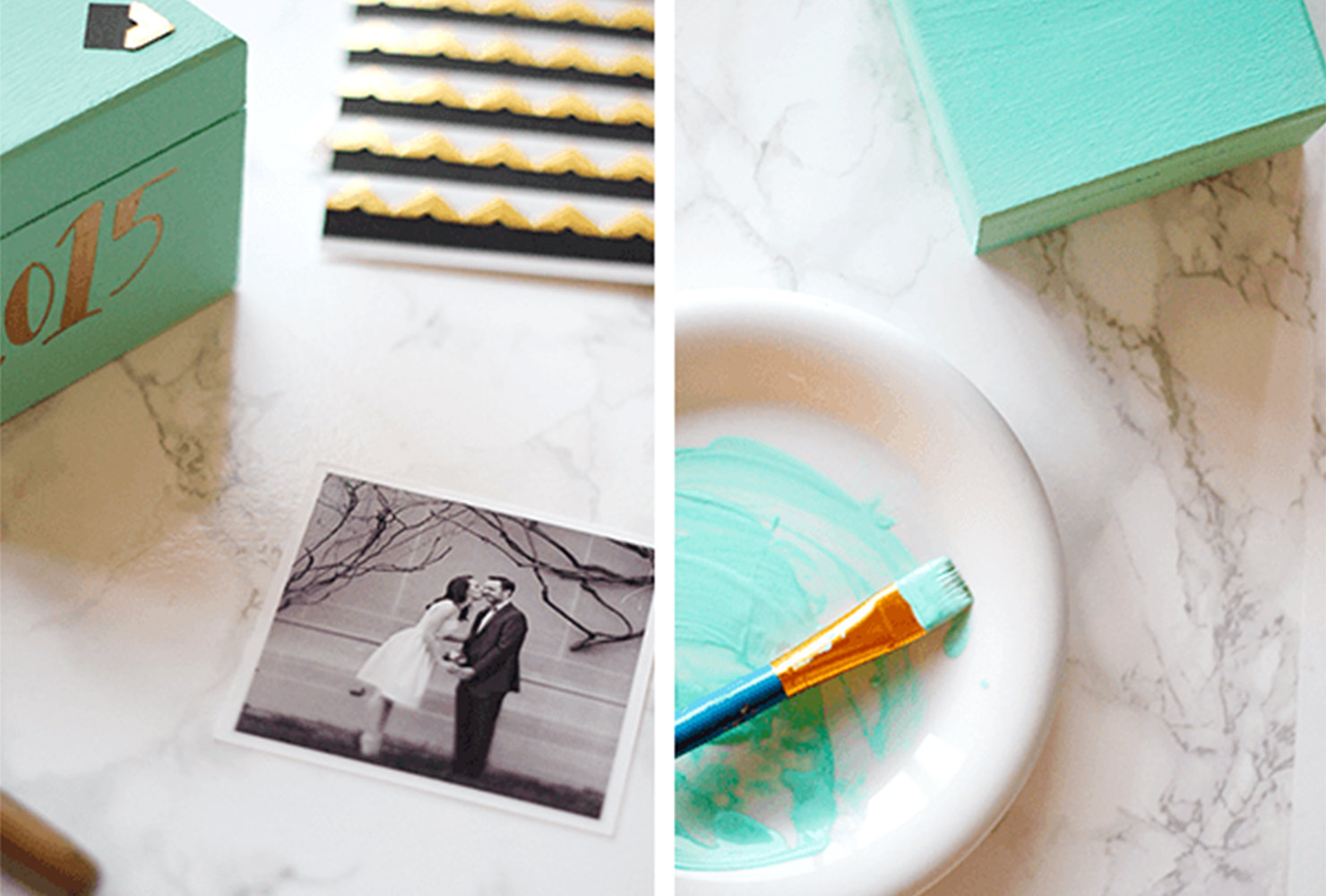 Handpainted memory box.