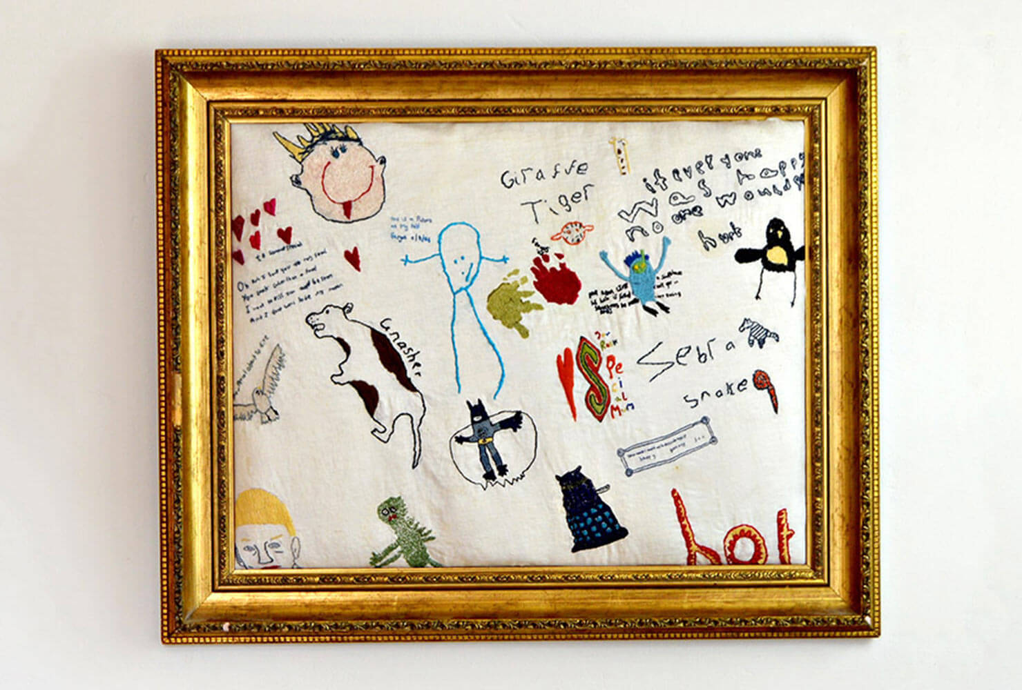 Framed children's art.