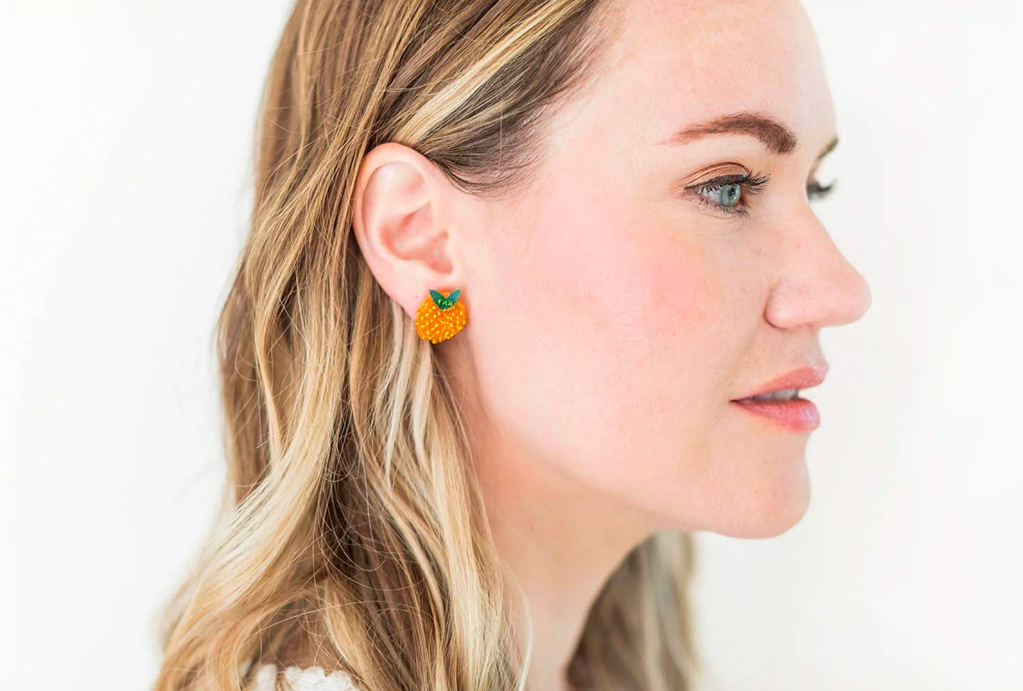 Beaded earrings.